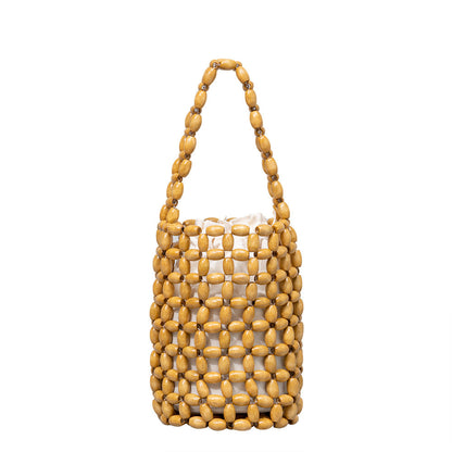 Wooden Bead Bucket Handmade Bags