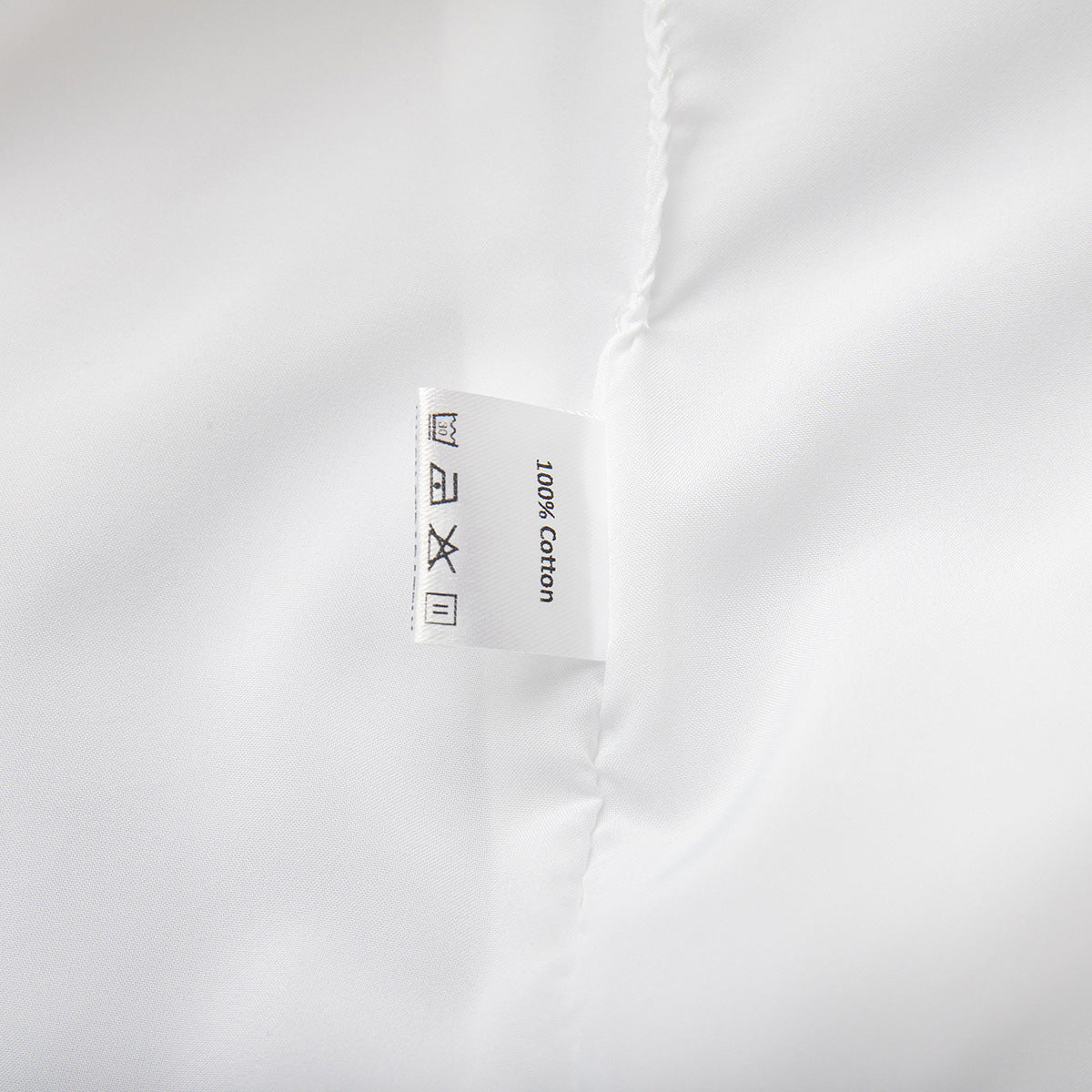 Cotton Puff Sleeve A-Line Dress Casual Solid Color