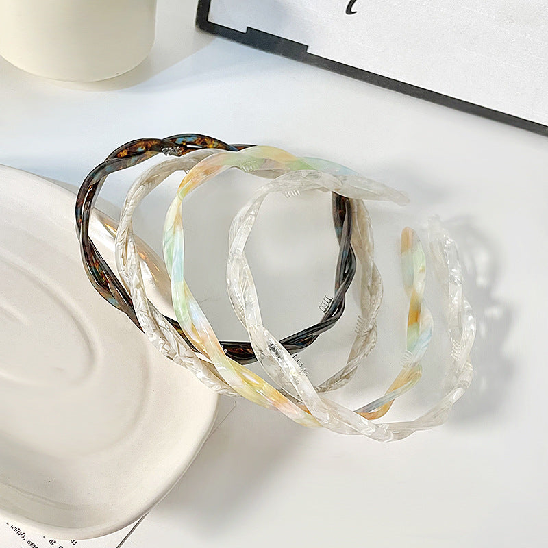 Simple Twist Colorful Acrylic Headbands