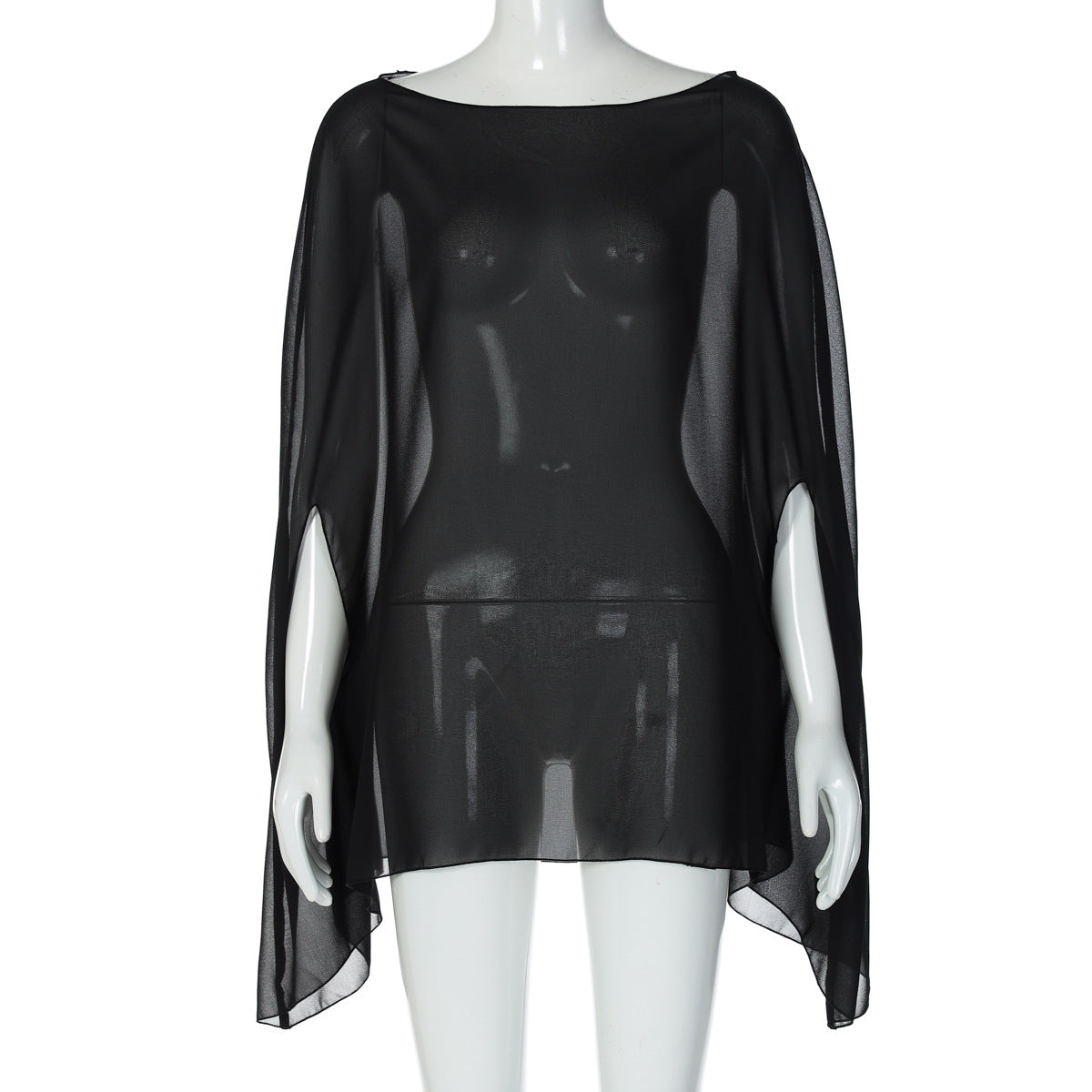 Casual Sheer Loose-Fitting Chiffon Top for Women