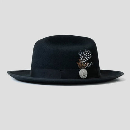 Trendy Retro Wool Felt Wide Brim Hat for Men