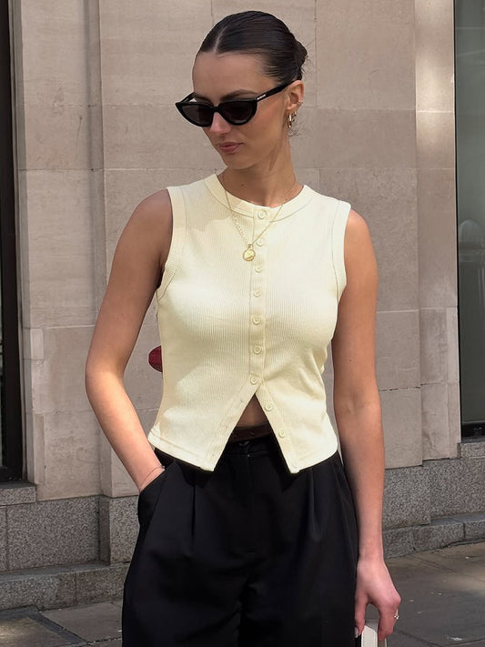 Fashionable Street Style Cardigan Knitted Vest for Women
