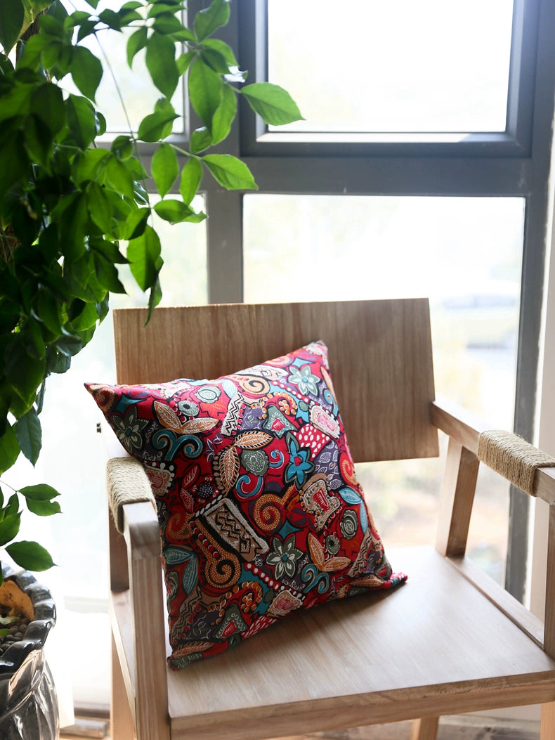 Cotton And Linen Ethnic Style South East Asia Sofa Throw Pillow Case Cushion Cover