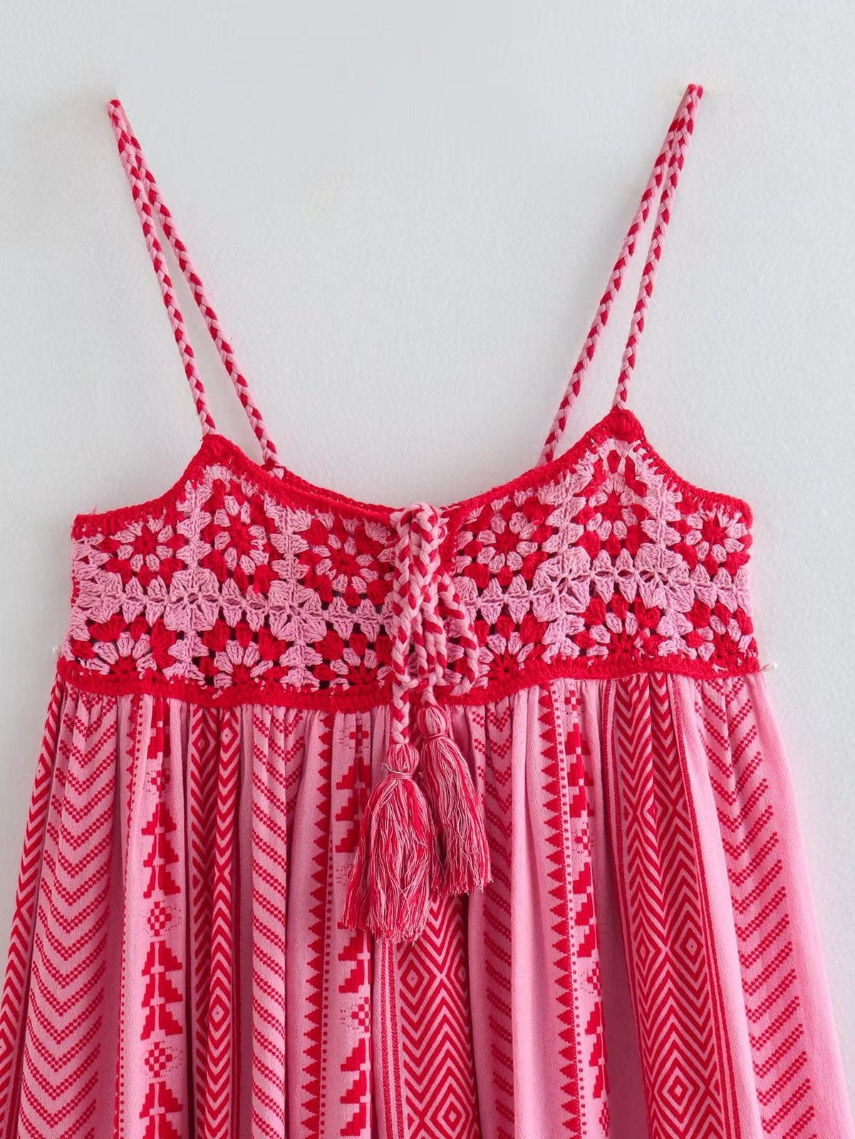Elegant Printed String Maxi Dress