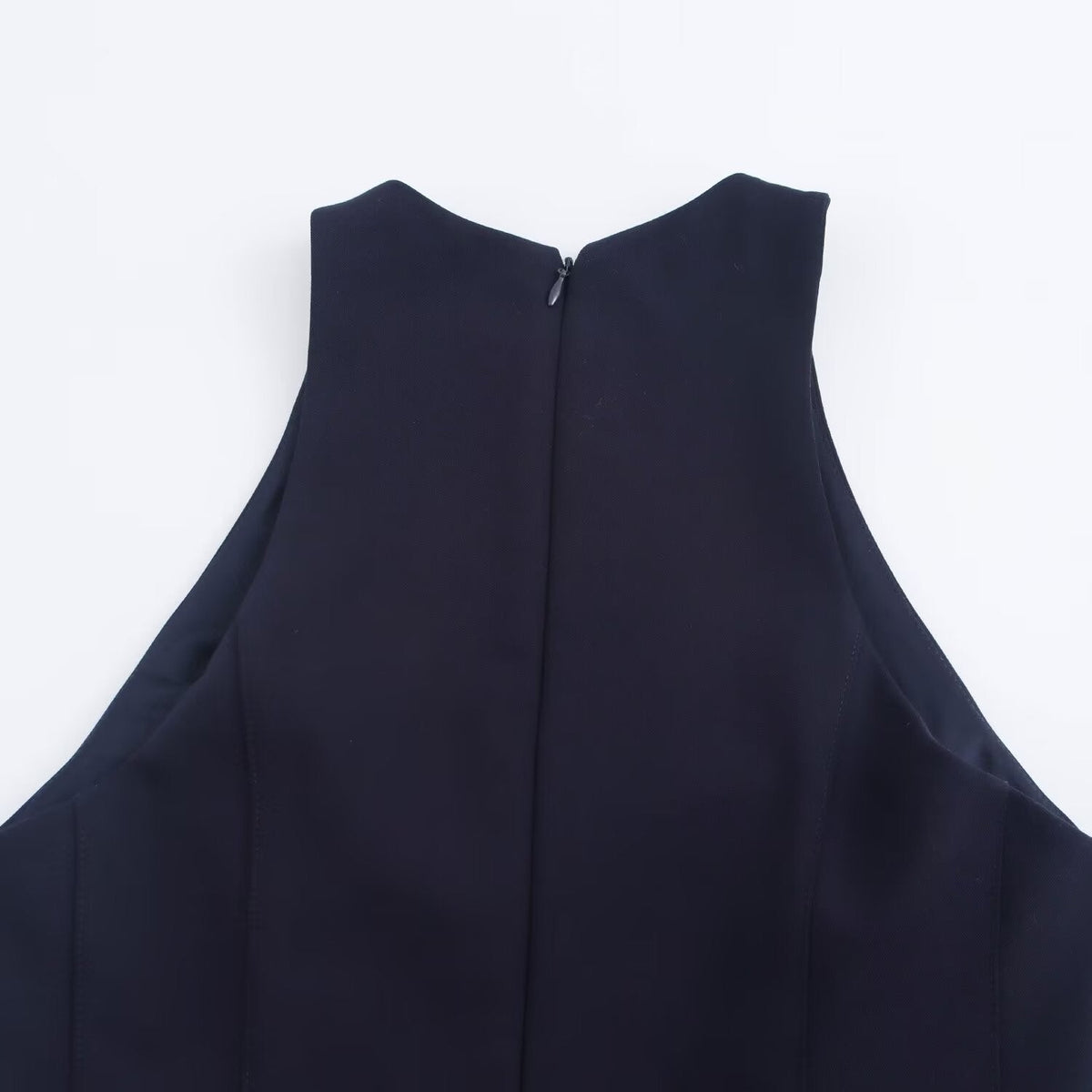 Trendy Round Neck Pleated Mini Dress