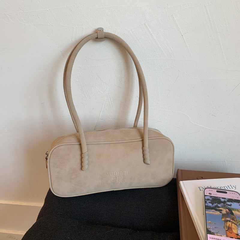 Vintage Faux Suede Large Capacity Tote Bag for Women