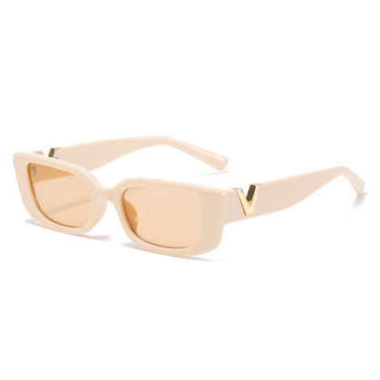 Square Frame Sunglasses V-Shape Trendy Fashion Eyewear