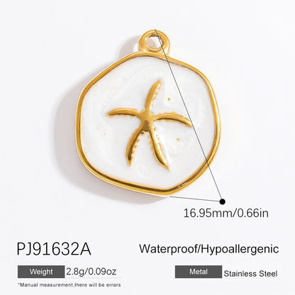 Stylish Ocean-Themed Stainless Steel DIY Pendant Heart Fish Charm