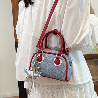 Trendy Shell Bag for Women - Stylish Denim Crossbody