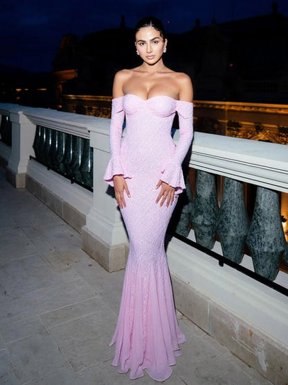 Sleek Mermaid Evening Dress With Lace Paneling