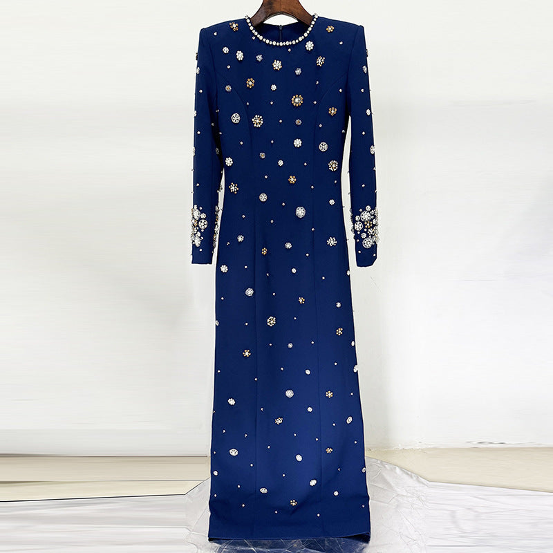 Casual Long Dress Elegant Fit With Embellishments