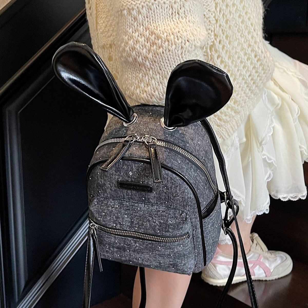 Stylish Denim Backpack for Women Casual College Bag