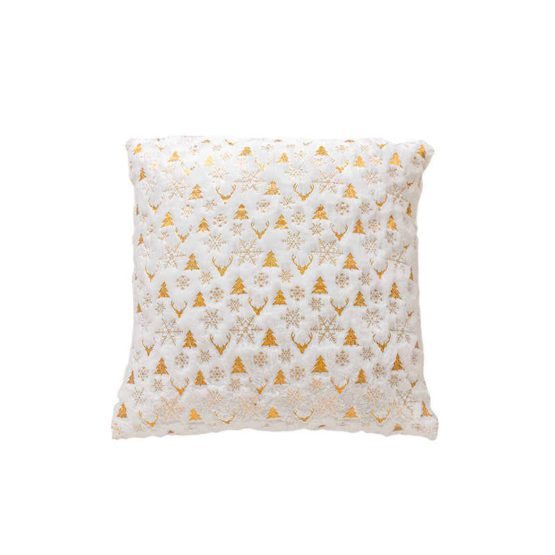 Soft Plush Christmas Snowflake Square Pillow Covers