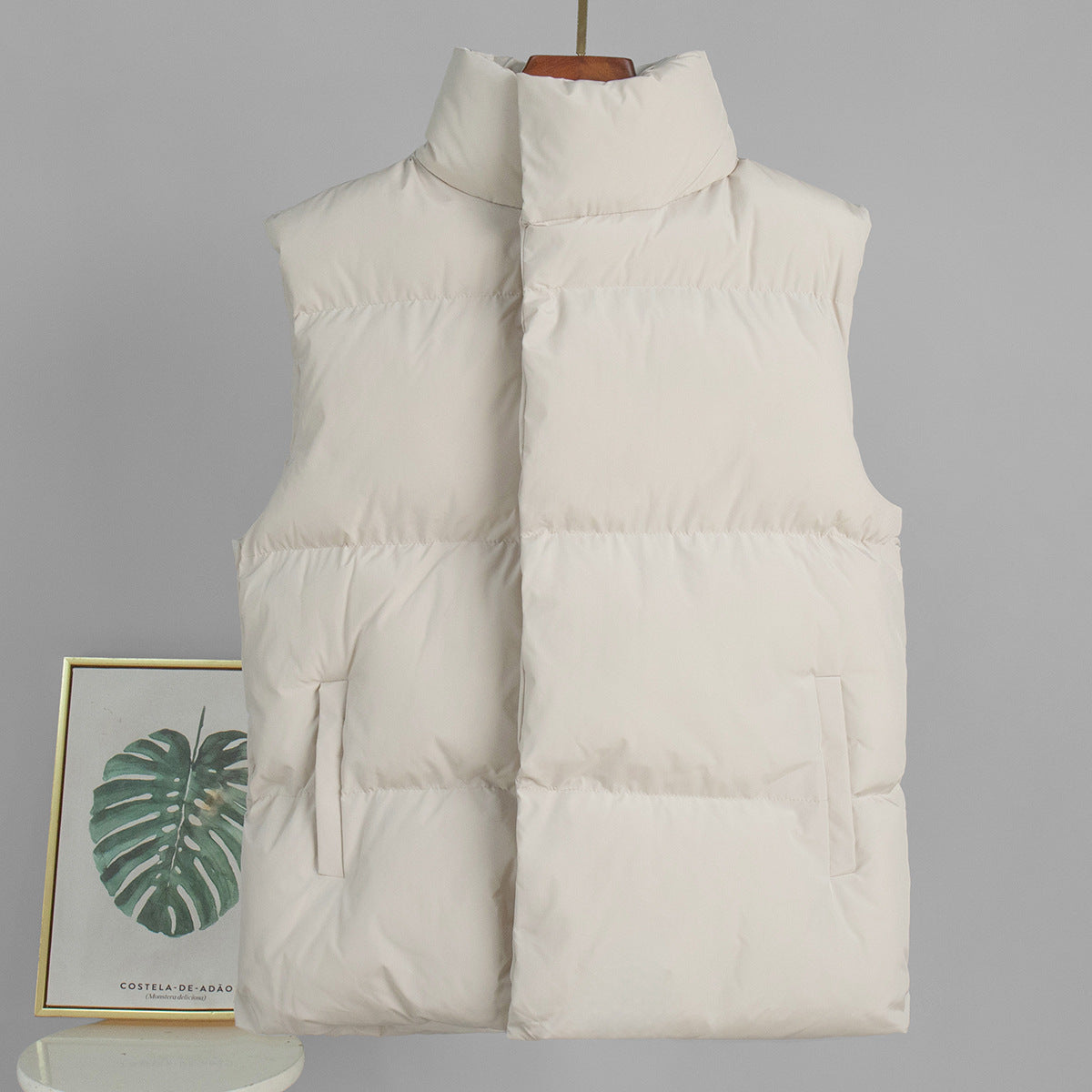 Casual Black Vest Jacket Comfortable Polyester Outerwear
