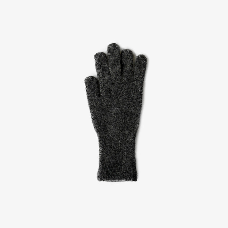 Knitted Fingerless Gloves Soft Warm Wool Blend for Women