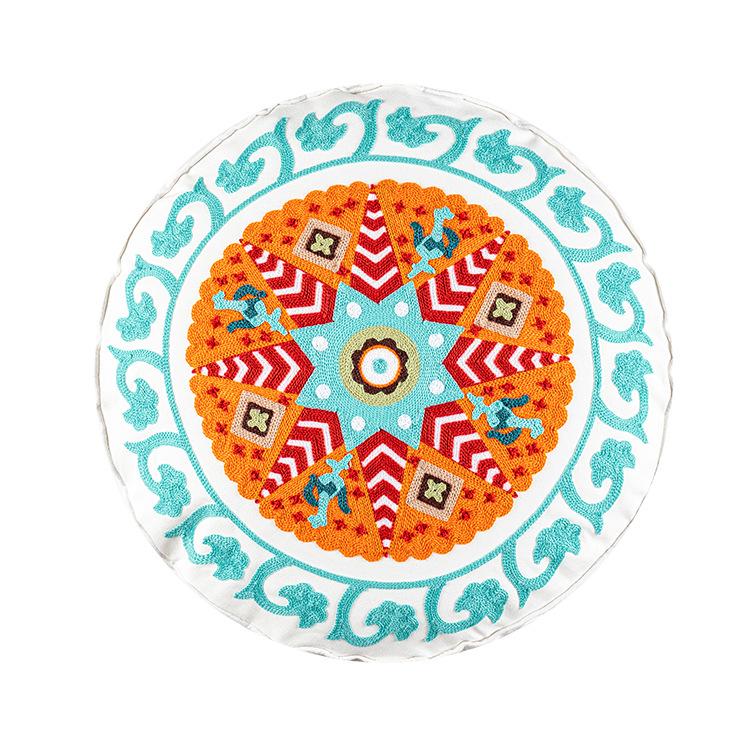 New Exotic Moroccan Style Cushion Cover Famous Family Style Round Cushion Cover Famous Hotel Model Room Pillow Cover