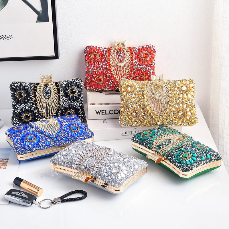 Rhinestone Clutch Evening Bag Stylish Vintage Party Handbag