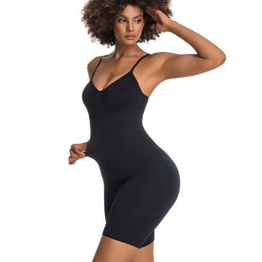 Slimming Seamless Bodysuit With Adjustable Straps And Butt Lifting Design