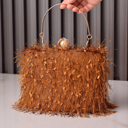 Trendy Boho Fringe Evening Handbag Stylish Party Purse