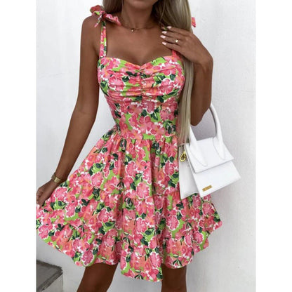 Abigail Effortless Women's Floral Dress with Adjustable Straps Evening Wear Edit