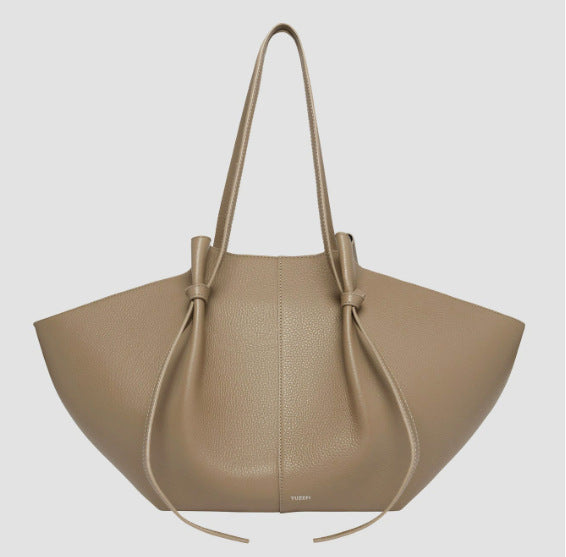 Minimalist Solid Color Large Capacity Tote Bag