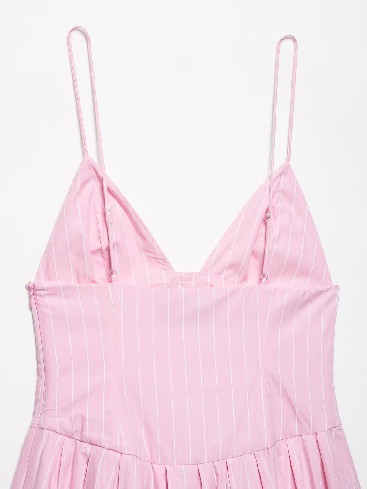 Bow Striped Spaghetti Mini Puffy Dresses