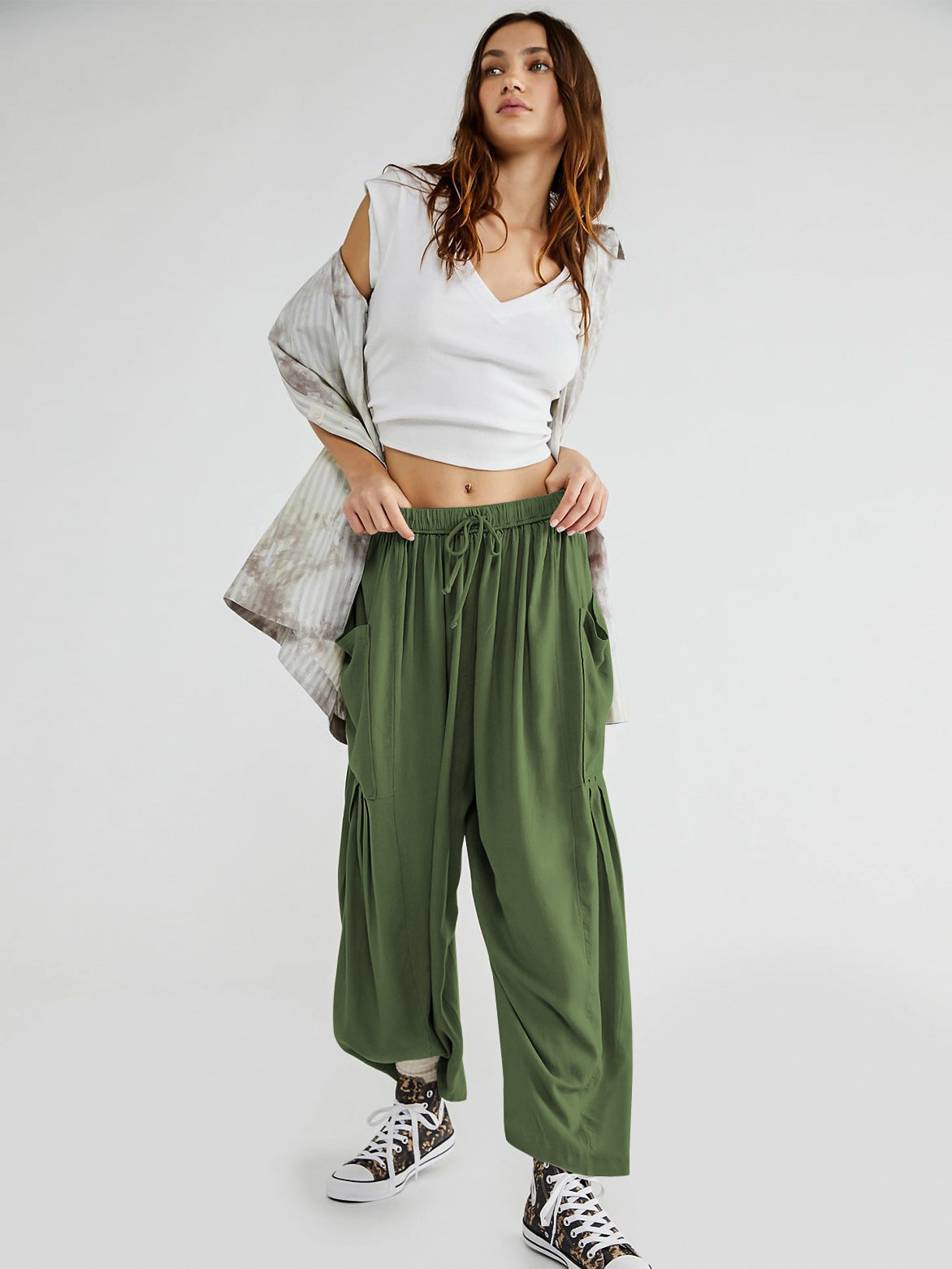 New Wide Leg Pants, Women'S Loose Fitting Sports Yoga Pants, Casual Pants, Home Pants, Artificial Cotton Pants
