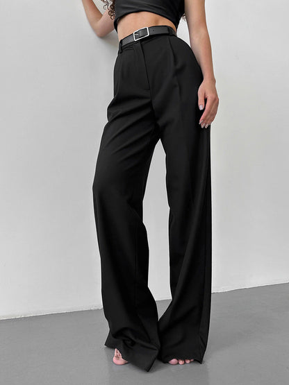 Casual High-Waist Wide-Leg Trousers for Women