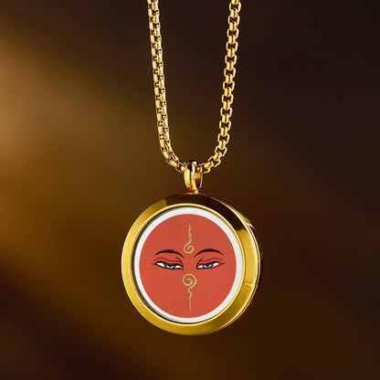 Tangka Gawu Box Zalam Tangka Prajna Eye Wealth God Eye Can Be Opened To Hold Things Zalam Pendant