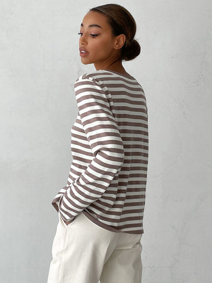 Classic Striped Knit Sweater for Women