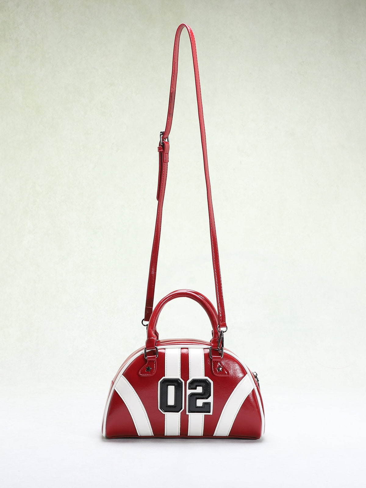 Bowling Style Color Block Handbag Trendy Casual Tote