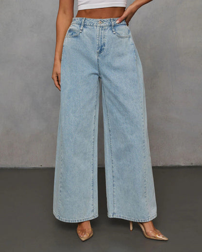 Casual Denim Jacket And Pants Set For Women