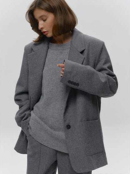 Cozy Crew Neck Knitted Sweater Casual All-Season