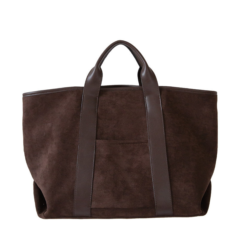 Simple Large Capacity Suede Tote Bag