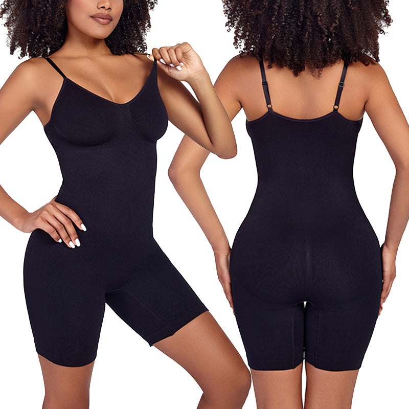 Seamless Body Shaping Bodysuit With Adjustable Straps