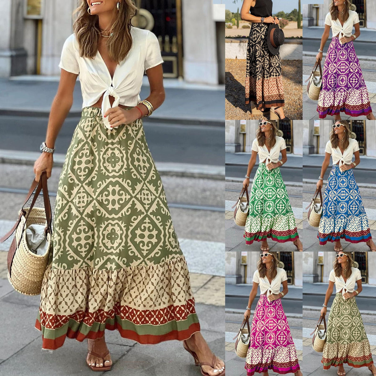 New Fashion Positioning Skirt Ins Casual Loose Holiday Skirt Women