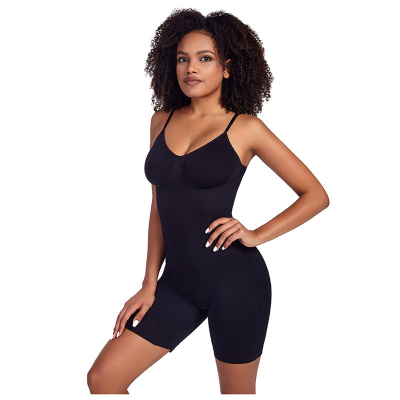 Seamless Body Shaping Bodysuit With Adjustable Straps