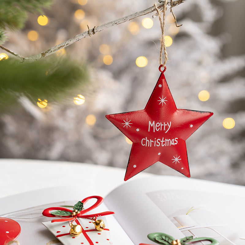Cute Star Iron Christmas Tree Hanging Ornament