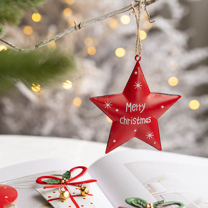 Cute Star Iron Christmas Tree Hanging Ornament