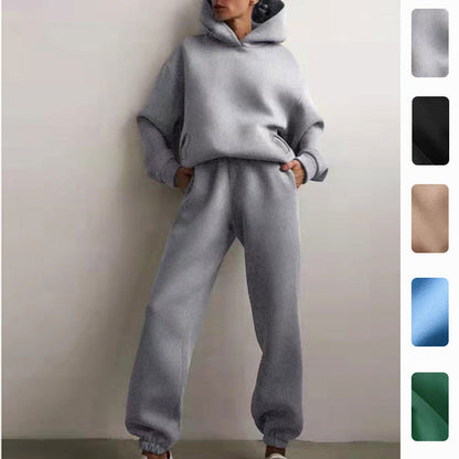 Hooded Sweatshirt And Long Pants Set Casual All-Season Outfit