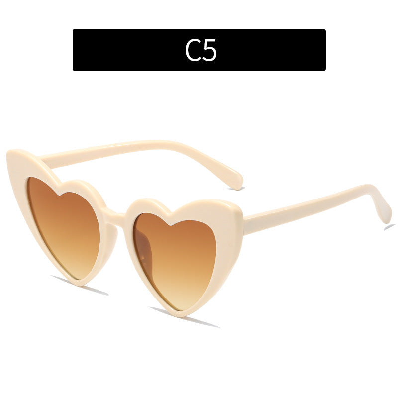 Colorful Heart-Shaped Sunglasses for Family Fun
