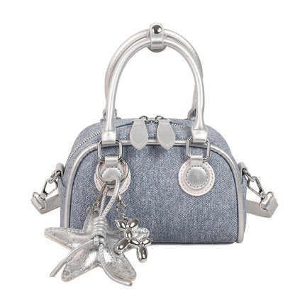 Trendy Shell Bag for Women - Stylish Denim Crossbody