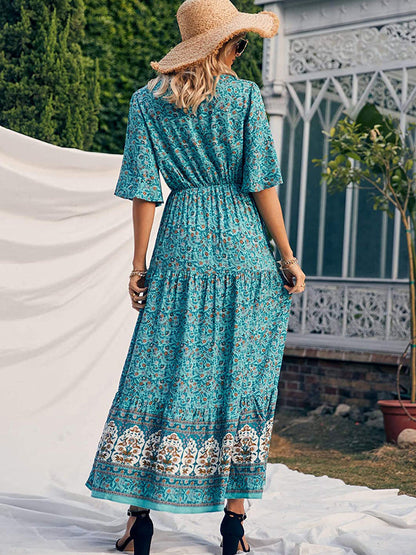 Summer Women'S Bohemian Dress Beach Resort Maxi Dress