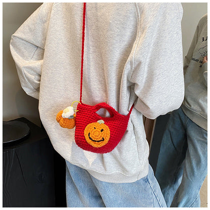Trendy Santa Claus Crochet Christmas Shoulder Bag