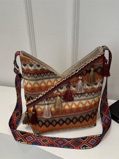 Trendy Bohemian Shoulder Bag Stylish Large Capacity Crossbody Bag