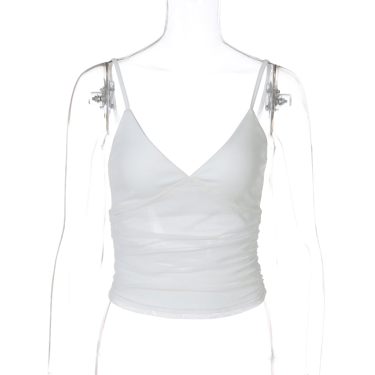 Sleeveless Mesh Back Bodycon Tank Top Casual Streetwear