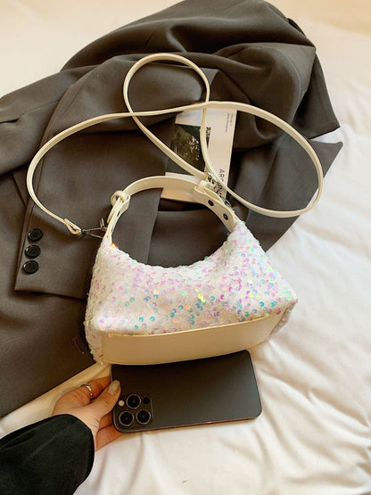 Women's Shimmering PVC Handbag Stylish Party Shoulder Bag