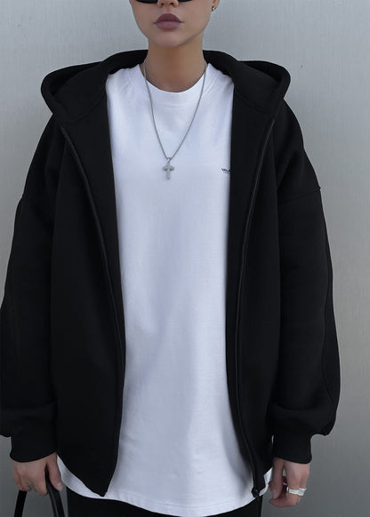 Oversized Zip Hoodie And Knit Sweatpants Set