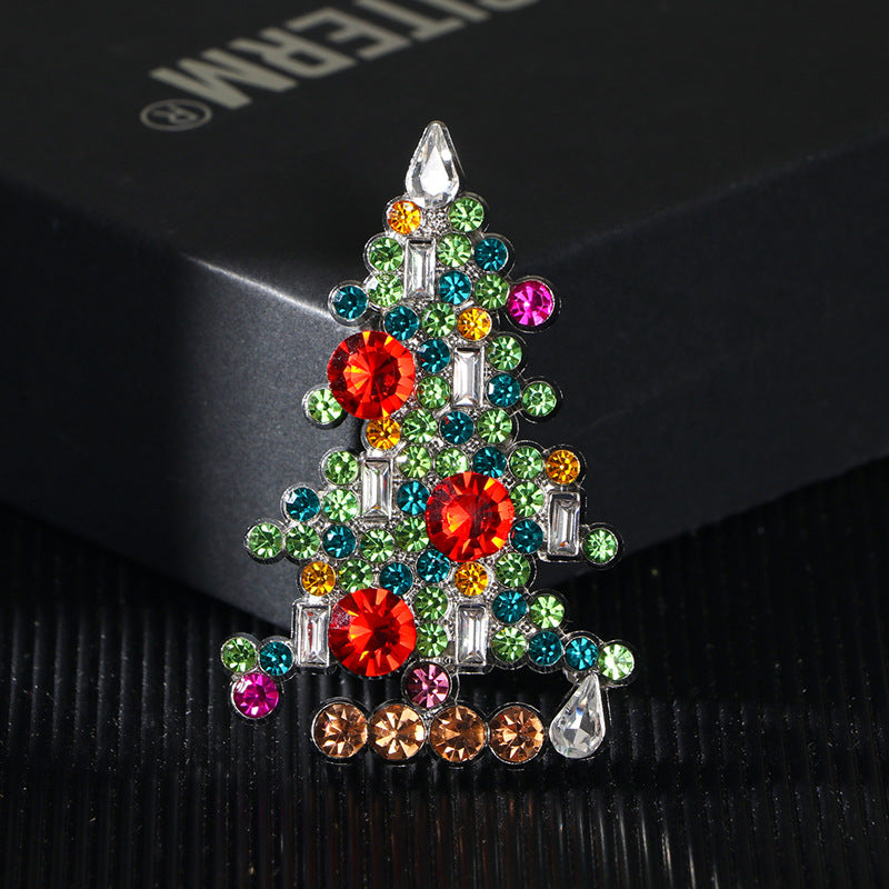 Fashion Rhinestone Christmas Tree Brooch