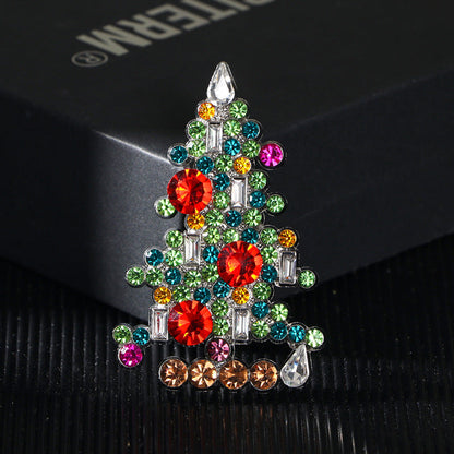 Fashion Rhinestone Christmas Tree Brooch